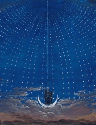 The Magic Flute: Schinkel’s starry hall of the Queen of the Night, 1815.